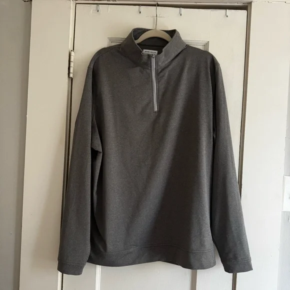 Peter Millar Gray Quarter Zip Sweatshirt XL